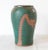 Vintage Emerald Green and Brown Pottery Vase For Sale - Image 4 of 6