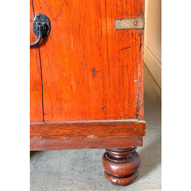 Antique 19th Century Anglo-Indian Two-Part Campaign Chest of Drawers W/ Brass Hardware For Sale - Image 16 of 18