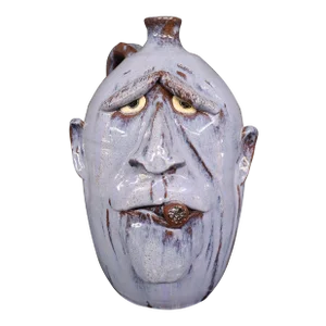 Whimsical Terra-Cotta Face Jug