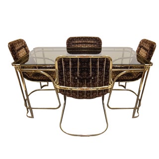 Table and Metal Chairs from Morex, Set of 5 For Sale
