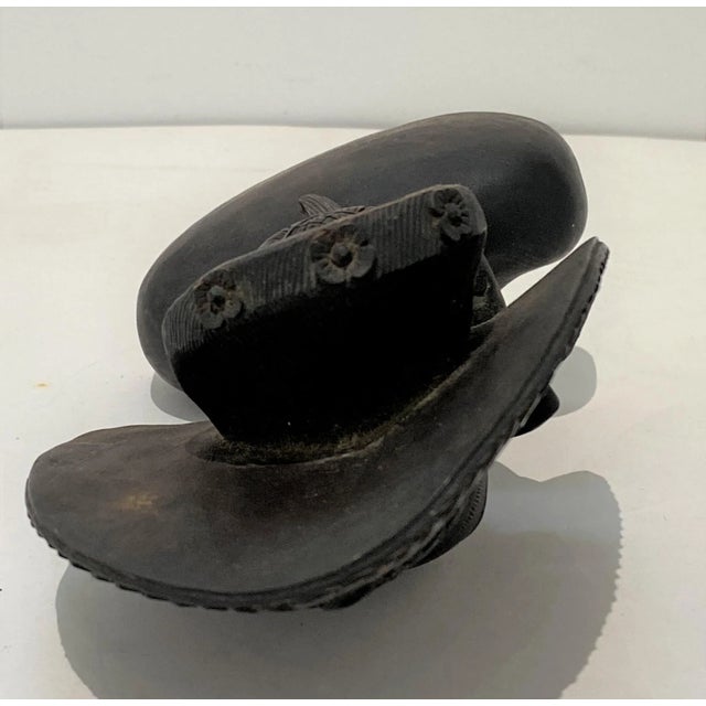 Brown Balinese Carving of a Priestess For Sale - Image 8 of 13