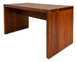 Mid-Century Modern Minimalist Hand-Made / Custom-Made Studio / Gallery Bench in Walnut, Usa, C. 1980s