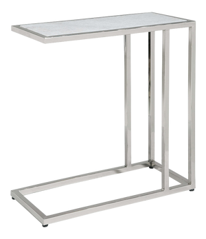 Regina Andrew Echelon Sofa Hugger Table in Polished Nickel