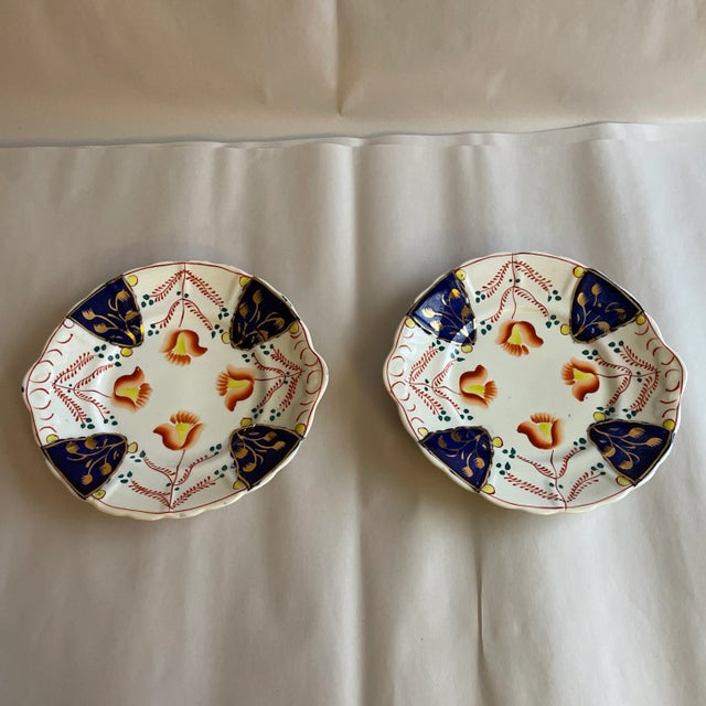 Mid 19th Century Gaudy Welsh Cake Plate Serving Charger For Sale - Image 4 of 5