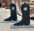 Black Vintage Cowboy Boot Door Stops Custom Cast Iron, a Pair For Sale - Image 8 of 12