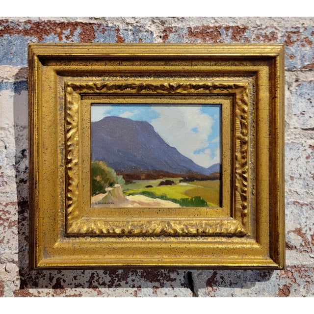 George Spangenberg- Old Woman Mountains in the Mojave Desert-Oil painting California Impressionist - Oil painting on board...