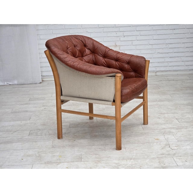 Swedish Model G7 Pedro Leather Armchair by Gunnar Kentemo, 1970s For Sale - Image 17 of 18