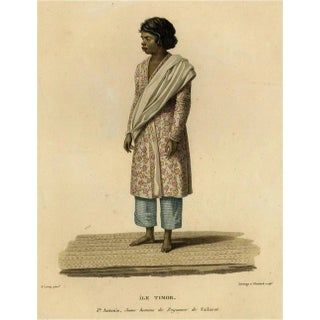 Full-Length Portrait of a Native from the Indonesian Island Timor, 1825, Print For Sale