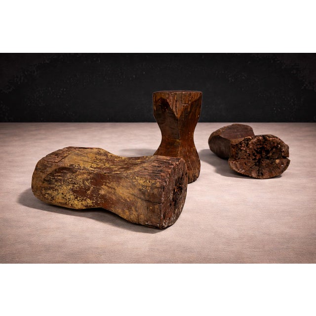 Set of Three Stools in Pequi Hardwood, Jose Zanine Caldas, 1970s For Sale In New York - Image 6 of 8