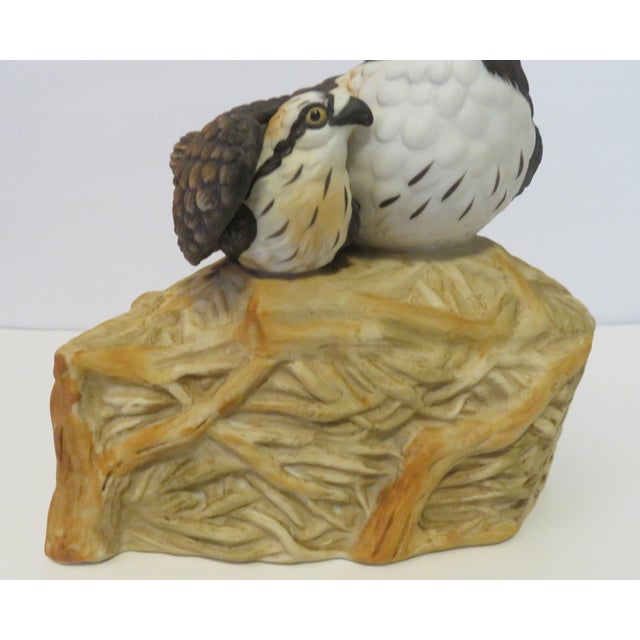 Ceramic 1985 Signed Kent Pendleton Limited Edition Female Osprey W Baby Excellent Cond. 750 Ml For Sale - Image 7 of 9