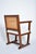 Fabric and Caning Armchair, 1950s For Sale - Image 3 of 5