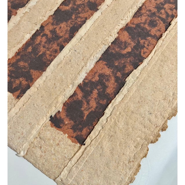 Nancy Genn, Handmade Paper Collage Sculpture Art Assemblage with String Nancy Genn Modernist, 1977 For Sale In Miami - Image 6 of 12