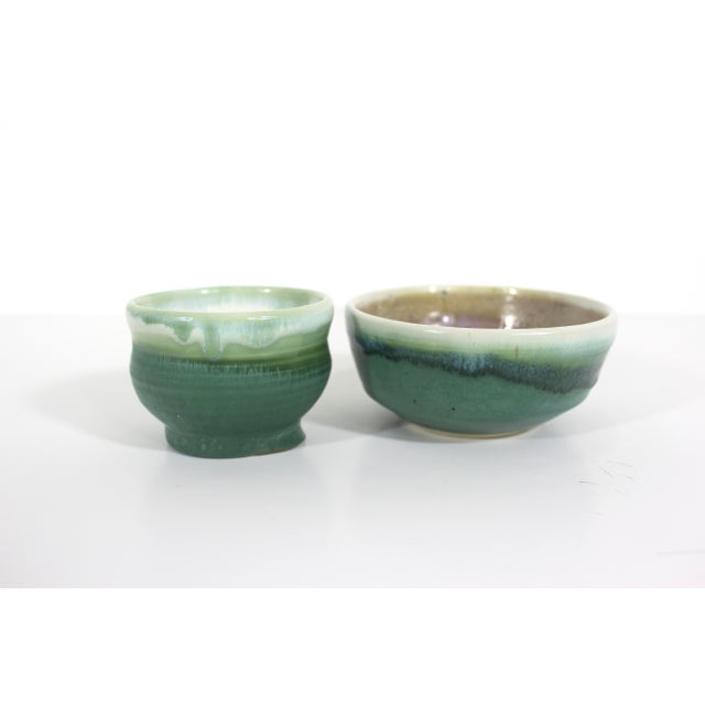 Vintage Signed Studio Pottery Bowls Handmade Set of Two For Sale - Image 9 of 10