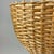 Tan Mid-Century Rattan and Brass Pendant Light, Sweden, 1950s For Sale - Image 8 of 18