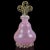 Beautiful and rare, vintage Murano hand blown pink and gold flecks Italian art glass perfume bottle. Documented to the...