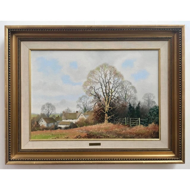 Vincent Selby, Traditional English Countryside Original Oil Painting British Landscape Artist, Circa 1980 For Sale - Image 6 of 6