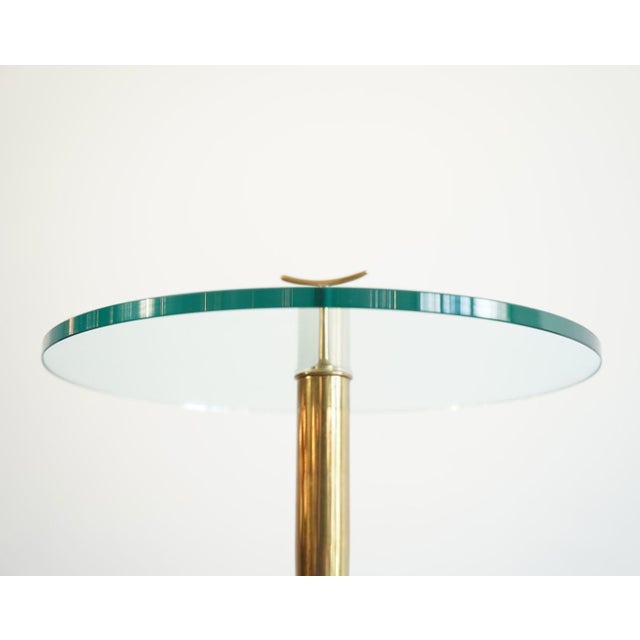 Early 21st Century Italian Brass & Glass Side Tables in the Style of Gio Ponti For Sale - Image 5 of 6