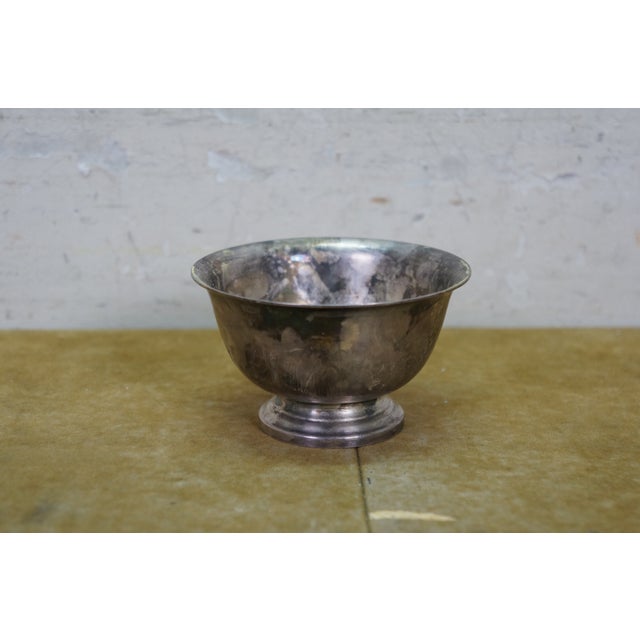 Antique Silver Plate Lot Paul Revere Bowls Wm Rogers Compote Pilgrim Coffee Pot - Set of 5 For Sale - Image 4 of 18
