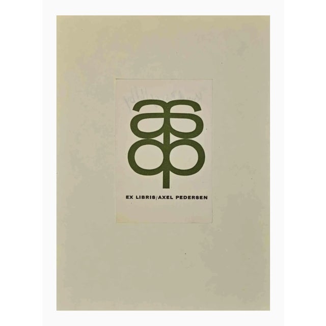 Ex Libris - Axel Pedersen is a Modern Artwork realized in Mid 20th Century, by Axel Pedersen. Lithograph on paper. The...