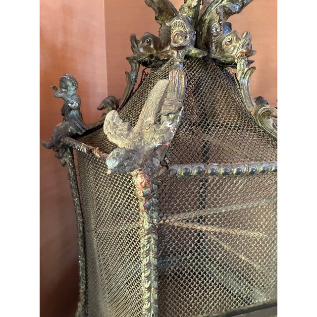 Early 19th Century Antique French Rococo Birdcage on Carved Stand — 67” Tall For Sale - Image 5 of 11