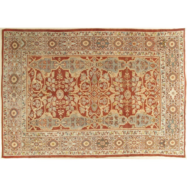 Late 19th Century Antique Persian Mahal Handmade Rug-8′5″ × 12′ For Sale - Image 11 of 11