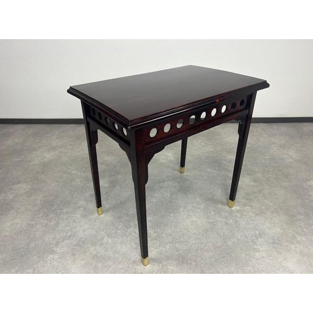 Vienna Secession Side Table attributed to Josef Hoffmann for J&J Kohn, 1890s For Sale - Image 3 of 9