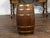 English Victorian 19th Century Oval Barrel with Coat of Arms and Brass Braces For Sale - Image 9 of 12
