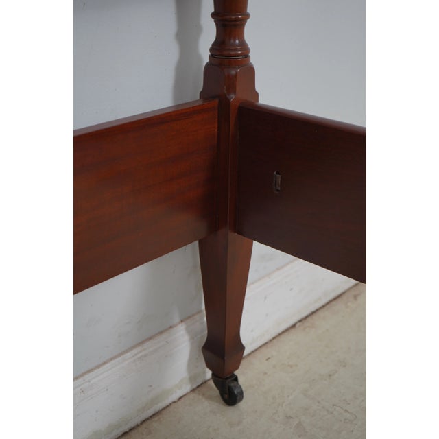 Biggs Full Size Mahogany 4 Post Poster Bed For Sale - Image 10 of 12