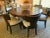 Stunning Round Walnut Dining Table and 6 Klismos Chairs For Sale - Image 4 of 12