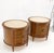 Pair Round Drum Barrel Shape Travertine Top Two Doors End Side Tables Stand Mint For Sale - Image 11 of 13