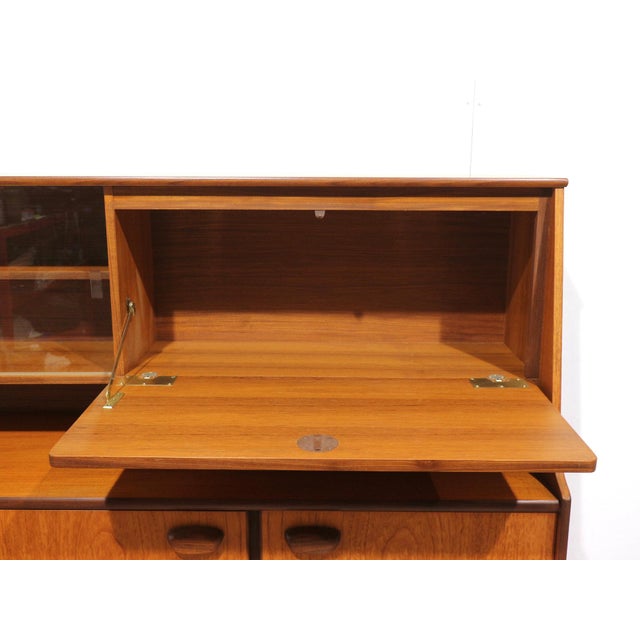 Mid Century Modern Vintage Teak Highboard Credenza Buffet by Stonehill Danish Style For Sale - Image 9 of 15