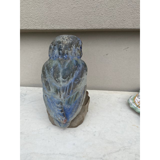 1900 - 1909 Rare Terracotta Majolica Owl Filmont Bavent Normandy For Sale - Image 5 of 6