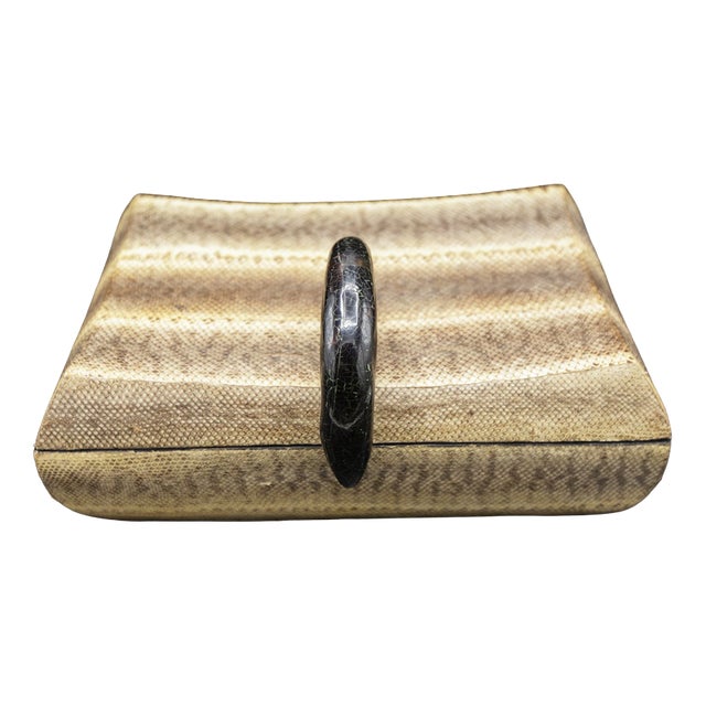 Jewellery Box in Leatherette and Velvet, 1920s For Sale