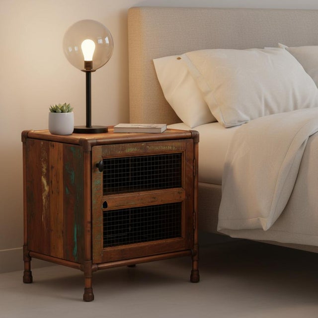 Dimensions: 22"W X 18"D X 25"H Introducing our Farmhouse Style Reclaimed Wood Nightstand, a charming addition to any...