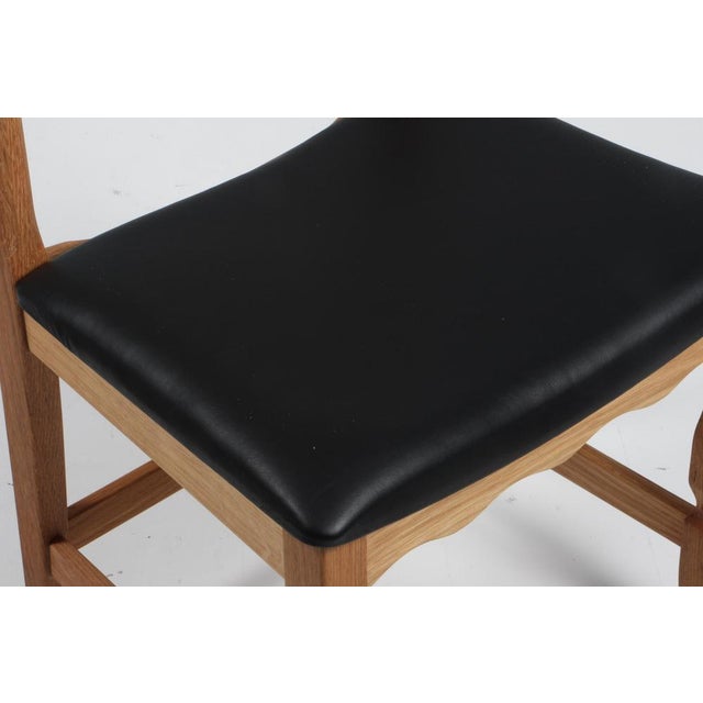 Not Yet Made - Made To Order Model Razoblade Oak Dining Chair attributed to Henning Kjærnulf, Denmark, 2023 For Sale - Image 5 of 9