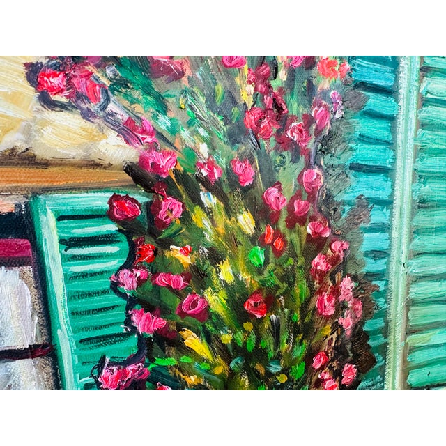 1970s Large Vintage Oil on Canvas Painting For Sale - Image 5 of 8