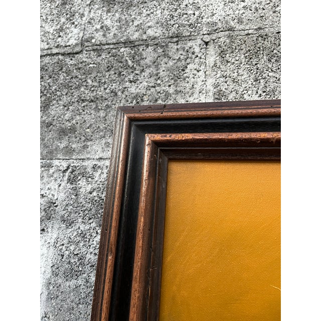 Burnt Orange Vintage Floral Arrangement, Original Oil Painting on Canvas, Framed and Signed by the Artist. Circa 1960s For Sale - Image 8 of 15