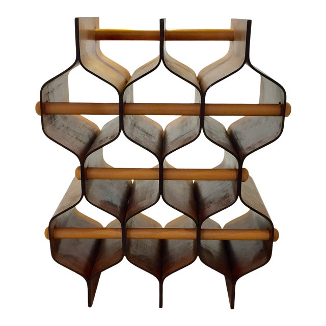 Swedish Bent Rosewood Wine Rack Chairish