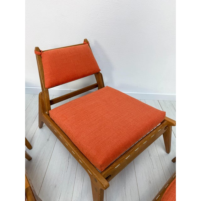 Vintage Hunting Lounge Chairs with Ottomans by Heinz Heger for PGH Annaberg-Buchholz, 1960s, Set of 4 For Sale - Image 12 of 17