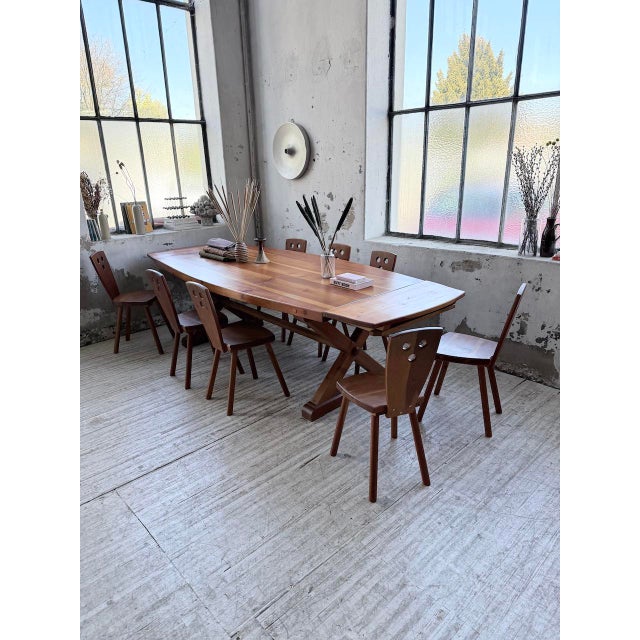 Table and Chairs Set by Malmvall, 1950s, Set of 9 For Sale - Image 15 of 18