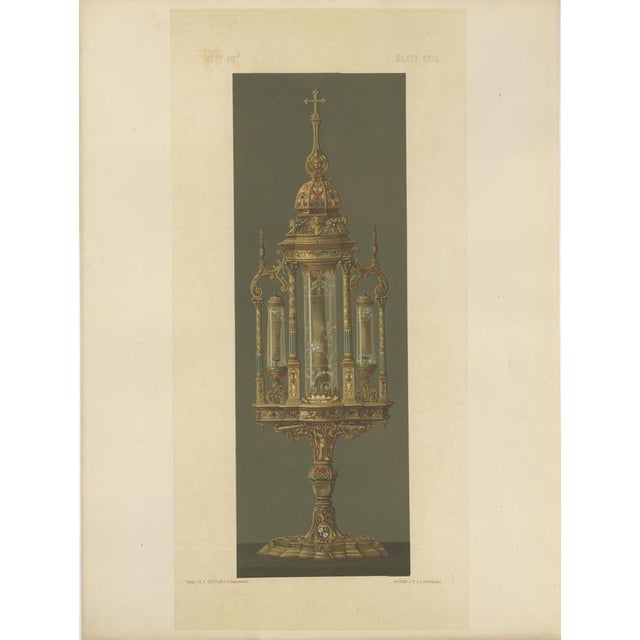 Royal Bavarian Cruciform Works and Jeweled Cross Diptych, Munich 1874, Paper, Set of 2 For Sale - Image 4 of 9