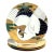 Vintage Fitz & Floyd "Golden Tancho Stork" Salad / Dessert Plates - Set of 4 For Sale
