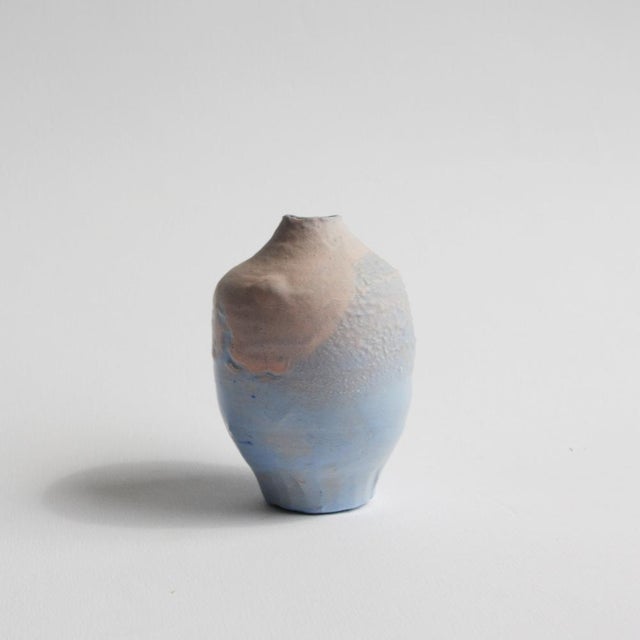 Blue Pink Mini Vase by Anja Marschal For Sale - Image 6 of 11
