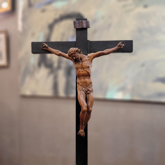Christ Crucified Following Guglielmo Della Porta, 1800s, Wood For Sale - Image 3 of 18
