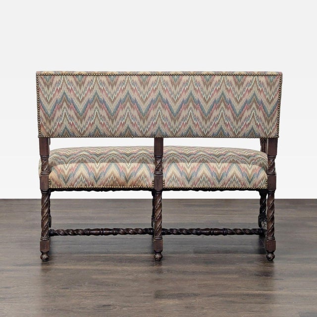 Early 20th Century Antique Upholstered Bench For Sale - Image 5 of 8