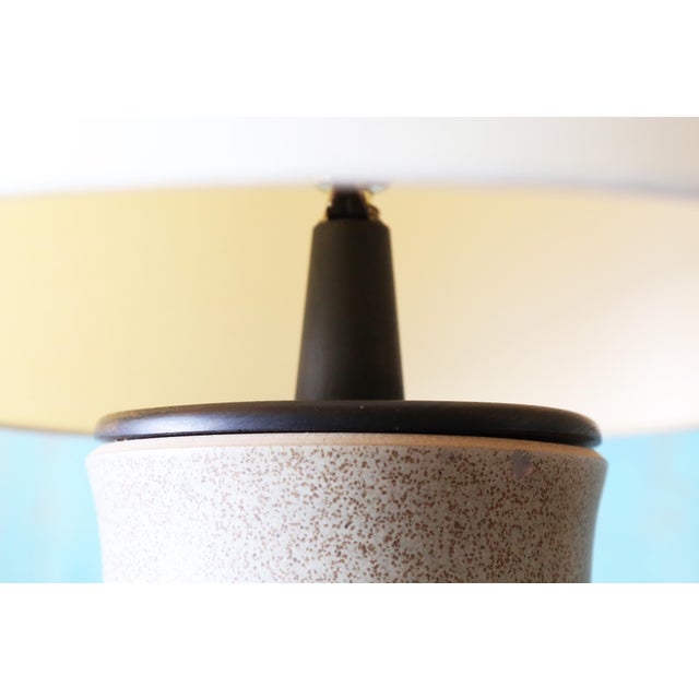 1960s Gordon and Jane Martz M221 Lamp for Marshall Studios Light Gray Brown Specks Bamboo For Sale - Image 10 of 13