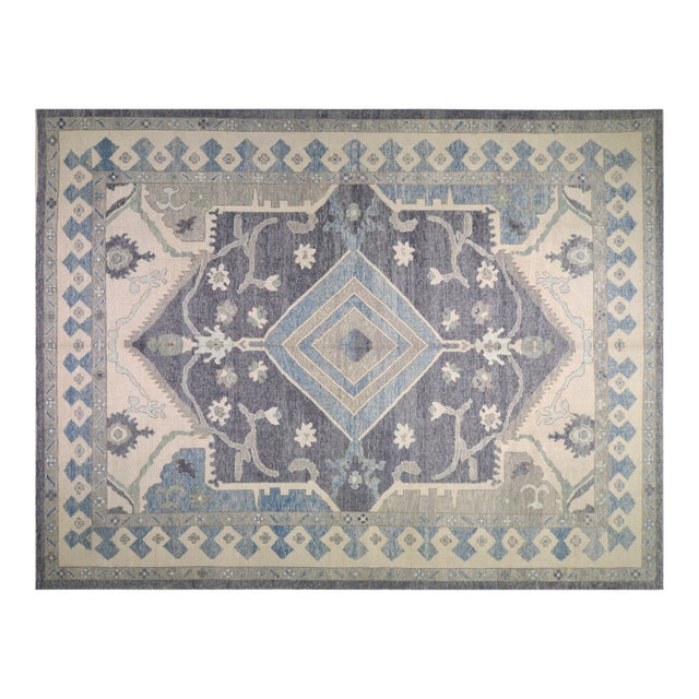 Contemporary Oushak Hand Knotted Wool Rug,12'X16' For Sale