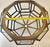 1950s Octagon Leaded Glass Ceiling Light Shade For Sale - Image 5 of 7