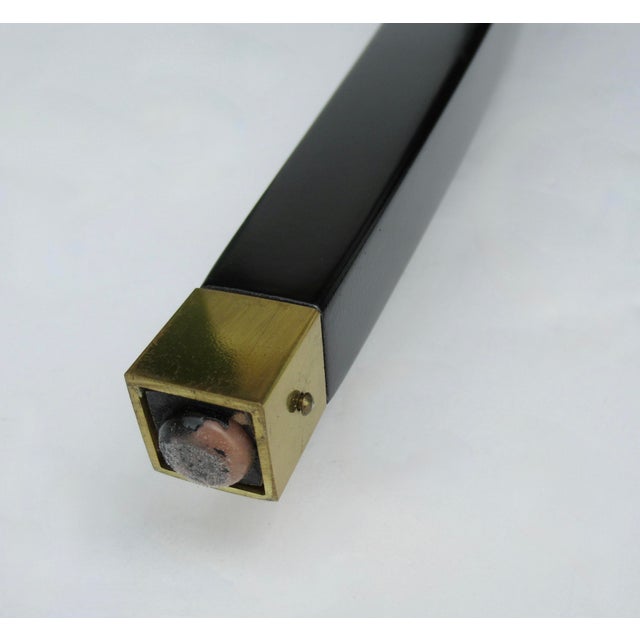 Donghia C.1980's "Essence," Square Occasional, Side, Satin Brass Gallery Satin Ebony Finish With Brushed Satin Brass Details For Sale - Image 16 of 18