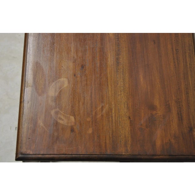 Wood Vintage French Rococo Baroque Style Mahogany Nesting Side Tables - Set of 3 For Sale - Image 7 of 12